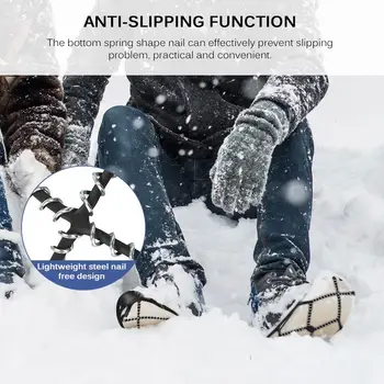 2pcs Anti-Skid Ledu Gripper Spike Pozimi Plezanje Anti-Slip Sneg Konice Prijemala Cleats Nad Čevlji Zajema Crampon