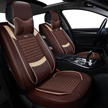 Deluxe PU Usnje sprednji in nazaj Auto Univerzalno Avtomobilskih Sedežnih prevlek Avtomobilskih Sedežnih prevlek za Chery Ai Ruize A3 Tiggo X1 QQ A5 E3 V5
