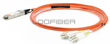 LODFIBER 15m (49ft) EX-QSFP-8LC-AOC15M J-u-n-i-p-e-r Omrežja Združljiv 40G QSFP+ do 4 LC Duplex Zlom Aktivni Optični Kabel