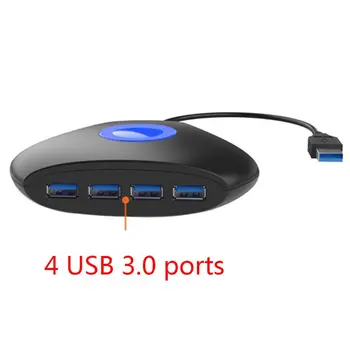 USB3.0 Visoke Hitrosti 4Port ZVEZDIŠČE USB Adapter za Ločevanje Multi Glava za Prenosni RAČUNALNIK Mobilnikov U Disk