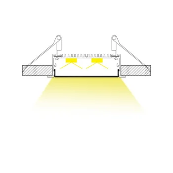 Srebro hladilnega telesa Mavca V Alu Profil Za Visoko Svetlost LED Trak za začasno stropne luči