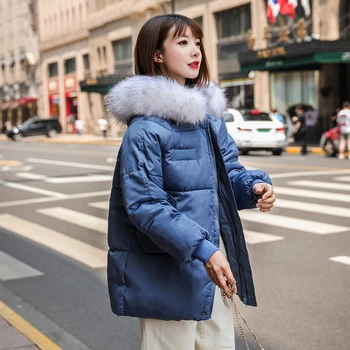 2020 Hooded Zimski Plašč Ženske Z Dolgimi Rokavi Ženske Kratke Toplo Ženska Jakna Bombaž Parkas Priložnostne Svoboden Outwear Korejski Plašč