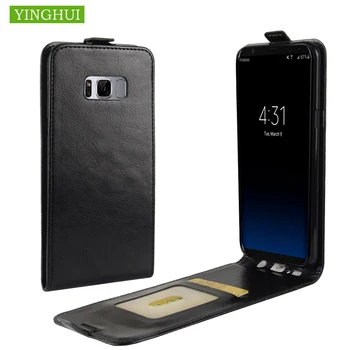 YINGHUI Usnjena torbica Za Samsung Galaxy S8 Plus Magnetni Flip Kože, Usnje, Telefon Primeru Za Samsung Galaxy S8 zaščitni Pokrov