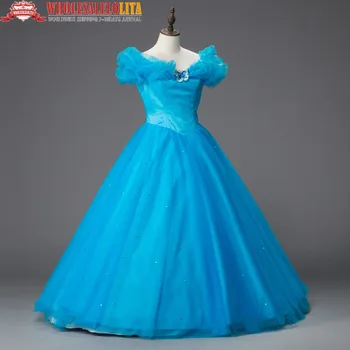 Gruzijska Modra Princess Obleke Žogo Počitnice Obleko Gledališče Oblačila