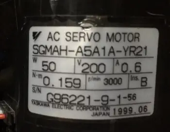 Servo motor SGMAH-A5A1A-YR21 , Uporabljajo eno , 90% videz nove , 3 mesece garancije , ki je na zalogi