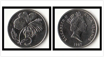 Cookovi Otoki 5 Centov Kovancev Oceanija Novo Izvirno Kovanec Zbirateljske Edition Resnično Redkih Unc Spominska Izdaja 1987