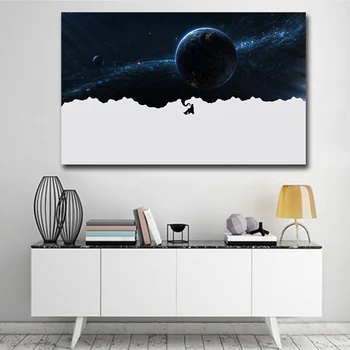 GOODECOR Povzetek Galaxy Wall Art Plakat Sodobne Platno Slikarstvo Dnevna Soba Dekoracijo Natisniti Sliko Platno Umetnosti