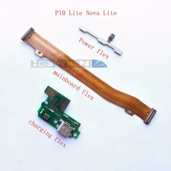 Za Huawei P10 Lite/Nova Lite Polni Penzion Brezplačno Flex & Motherboard Povezave Line flex& Power Gumb flex Kabel