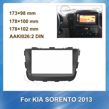 2Din Avto DVD Radio Fascijo Okvir za KIA SORENTO 2013 nadzorno ploščo Plošča Nastavek Stereo Plošča Armaturna Gori Trim Kit