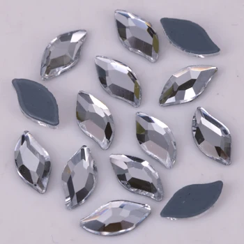 Brezplačna Dostava! Visoka Kakovost 4x8mm Diamantni Listi sprotni Popravek Okrasnih / Železa Na Ravno Nazaj Kristali Kamni