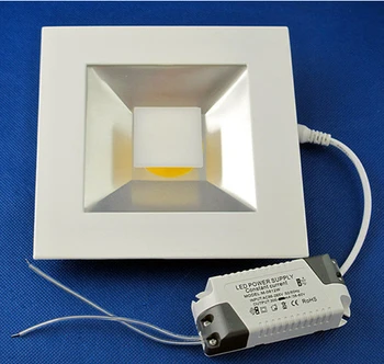 LED Panel 10W Kvadratnih Toplo Bela COB SMD Luči Stropne Luči Lučka 850LM AC85-265V