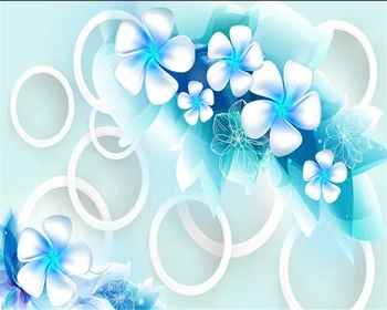 Beibehang de papel parede 3d ozadje po Meri 3D stereo moda modre sanje stereo cvet sodobne ozadju stene papirja zidana