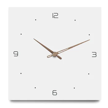 Izklop stenske ure moda ustvarjalne osebnosti lesa doma dekoracijo krat quartz morden design saat reloj de pared horlose