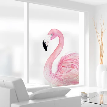 2020 novo mat folijo nalepke flamingo Nordijska ins slog kopalnica stekla film pregledna nepregledna dekorativni film