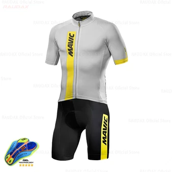 2020 MAVIC Kolesarjenje Skinsuit Moške Triatlon Sportwear Poletje Kratek Rokav Cestno Kolesarjenje Oblačila Ropa De Ciclismo Mtb Kolesarski Komplet
