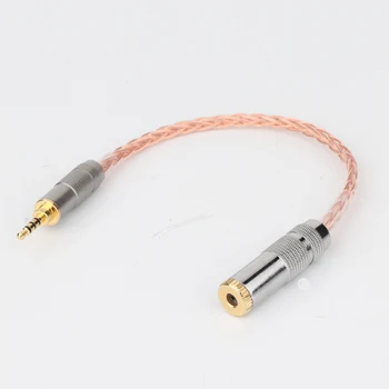 HI-fi 7N Eno Crystal Baker 2,5 mm TRRS Uravnoteženo Moški-3,5 mm Stereo Ženski Slušalke Avdio Kabel Hi-end Slušalke Kabel