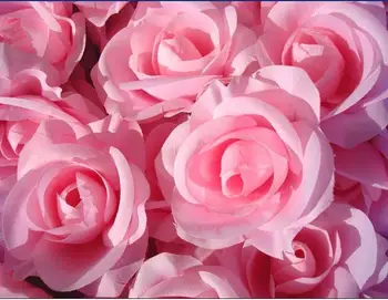 100 kozarcev Premer Umetne Svile Cvet Peony Camellia Ponaredek Rose Cvet Glave za Poroko Božično zabavo, Dekorativni cvet