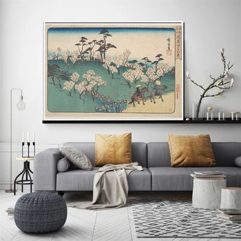 Visoke ločljivosti za tiskanje Japonskih okrasnih platno umetnosti Landscapepicture Slike za spalnice steno Letnik dekor Cuadros