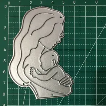 Mama Otroka Rezanje Kovin Matrice Matrica Scrapbooking DIY Album Žig Papir Reliefi 85WC