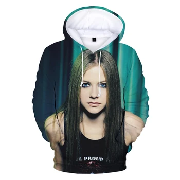 Vroče Avril Lavigne 3D Goth Natisnjeni Hoodie Sweatshirts Unisex Hip Hop Priložnostne Harajuku Puloverju Ulične Plus Velikost Hoodie 2XS-5XL