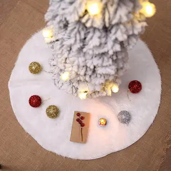 78 cm Bela Božično Drevo Krilo Plišastih Mat Božič Tla Preproga Okraski Božič, Darila, Božični Okraski Pad Novo Leto 2021