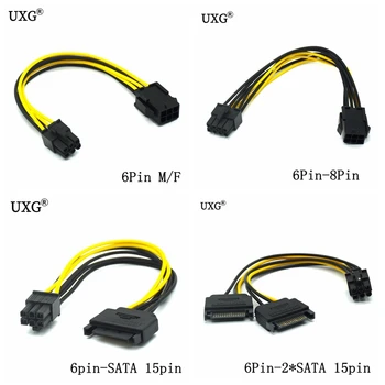 SATA Napajalni Kabel 15 Pin 8pin Ženski 6 Pin Moški PCI EXPRESS, PCI-E, Sata, Grafika Prilagodilnik Pretvornika Video Kartice, Napajalni Kabel Kabel