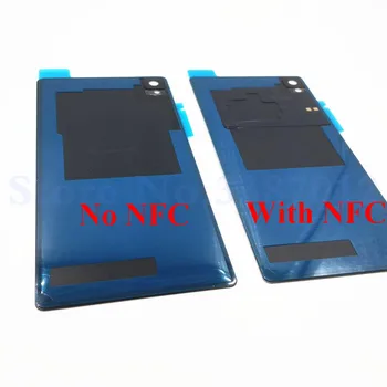 Stekla Nazaj Pokrovček za Baterijo velja Za Sony Xperia Z3 L55T D6603 D6643 D6653 Zamenjava Zadnja Vrata Ohišja Z NFC