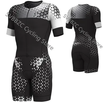 2019Cool Men ' s Kratkimi Rokavi Jumpsuit Triatlon Obleko Ropa Ciclismo nastavite Maillot Quick Dry Kolesarski Dresi komplet za Kolesarjenje Skinsuit set