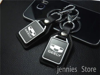Za Geely Emgrand X7 EC7 Atlas Boyue CK2 GC6 Deli LC Avto trinket Avto dodatki Ključ obesek za ključe, Kovina Avto Usnje KeyRing Keychain