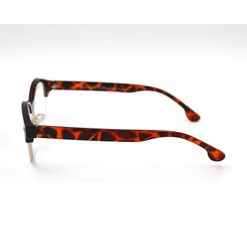 Pol Platišča Žensk Obravnavi Očala povečevalna Mačka Oči Ovalne Acetatni Okvir Ženske Leopard Očala Dioptrije Očeh +1.0 2.0 2.5 +3.0