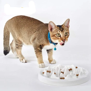 AFBC Počasi Napajalni Sklede, Keramične Zabavno Interaktivno Napajalni Ćaba Stop Mačka Skledo Preprečevanje Napajalni Anti Gulping Zdravega Prehranjevanja Prehrana Jjeza