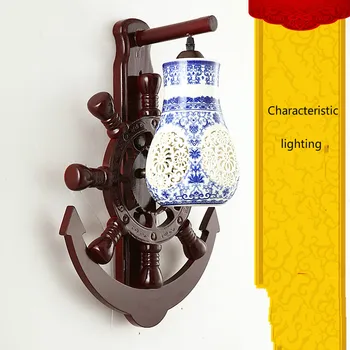 Kitajski slog stenske svetilke starinsko keramični ofhead svetilke klasično dekoracijo lučka 8070