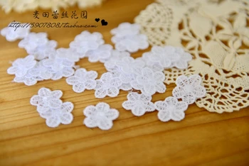 DIY beli vodi topen vezene čipke pribor drobno 2 cm Lei Sibu nalepke, dekorativne tkanine, cvetje