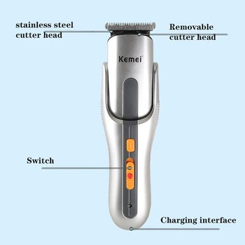 KEMEI 5 v 1 Električni Hair Trimmer za Lase Clipper Profesionalni Električni Brivnik Britev Nos, Lase Brado Brivnik Odstranjevanje Dlak KM-680A