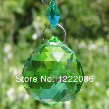 30 mm K9 kristalno zeleno žogo, ki visi okno Lestenec svetilka obesek poroko gife 12pcs
