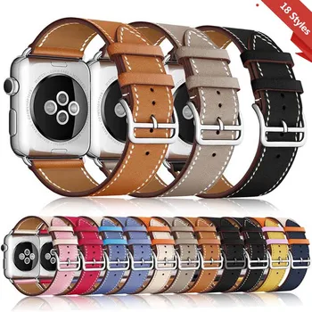Luksuzni Odlično Dotik Mehko Usnje Pasu Zanke Traku za Apple Watch 6 4 3 2 1 Moški Usnje Watch Zapestnica za Iwatch 5 44 mm 40 mm