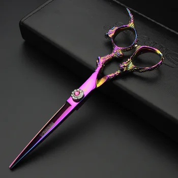 6 inch profesionalne frizerske škarje za lase stilist posebno visoko koncu škarje ravno cut zob strižna redčenje lomljeni lase set