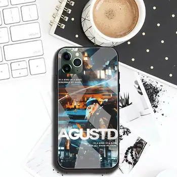 Agust D suga kralj Telefon Primeru Kaljeno Steklo Za iPhone 12 max pro mini 11 XR Pro XS MAX 8 X 7 6S 6 Plus SE 2020 primeru
