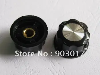 6 kos na veliko Skirted Gumb A03 Za Standardne Lonci Black 26.6mmx14.8 mm Luknjo Diamete 6 mm, vroče prodaje visoke kakovosti