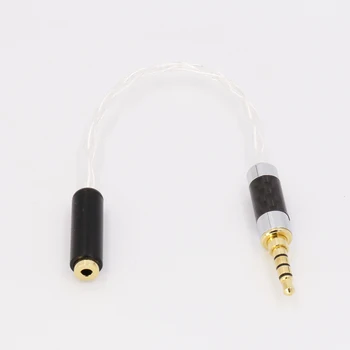 Audiocrast 3,5 mm TRRS Uravnoteženo Moško do 2,5 mm TRRS Uravnoteženo Ženske Hi-End Audio Adapter 7N Silver Plated Avdio Kabel