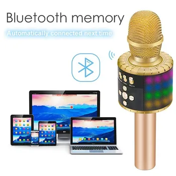 D18 Strokovno Bluetooth Brezžični Mikrofon Karaoke Zvočnik KTV Predvajalnik Glasbe, Petje Diktafon Ročni Mikrofon