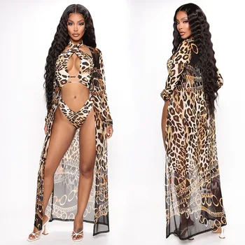 Kopalke Ženske kopalke Leopard Tiskanja Bikini 2020 High Cut Kopalke Ženske Obleka, dvodelne Kopalke, Kopalke, Kopalne Obleke