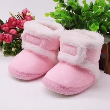 2020 Novega Dojenčka Newborn Baby Dekleta Kašmir Trdna Plišastih Zimski Škornji Povoj Toplejše Čevlji Sapato Infantil otroci čevlji, copati otroci