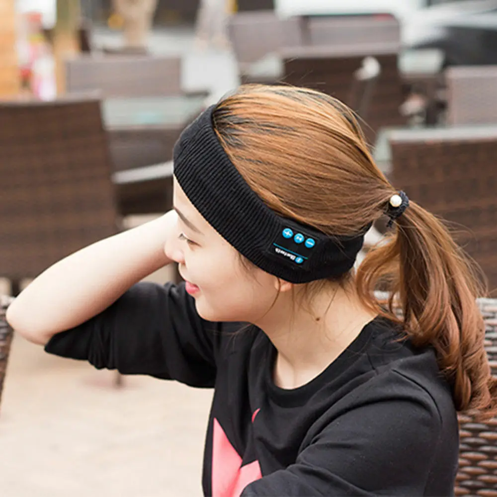 Brezžične Bluetooth Stereo Slušalke Slušalke Športne Spanja Glavo Mic Velika Moč