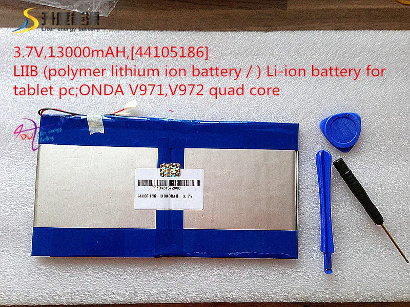 3.7 V,13000mAH,[44105186] LIIB (litij-ionsko polimer baterijo / ) Li-ionska baterija za tablični računalnik;V971,V972 quad core