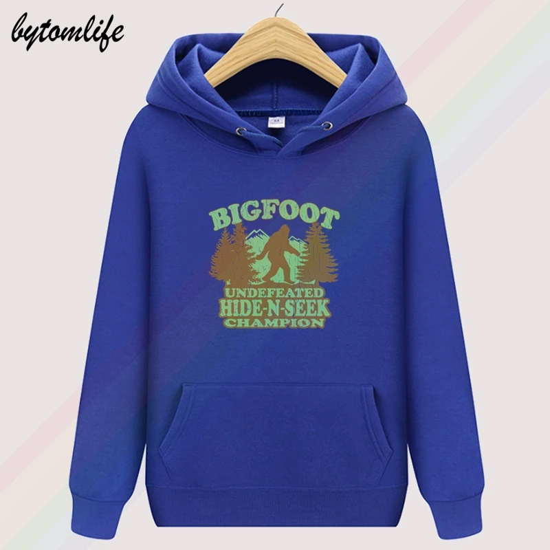 Bigfoot Skrij N Seek Prvak Jeseni unisex Vrh Hoodie Mens Moda volne za Oblačila Majica Puloverju Azijskih velikost