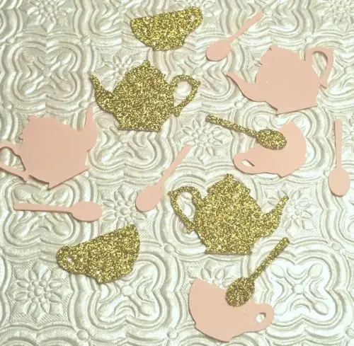 Alica v Čudežni čaj pot stranka žlico pokal roza zlata konfeti rojstni dan otroka Namizni dekor album uslug