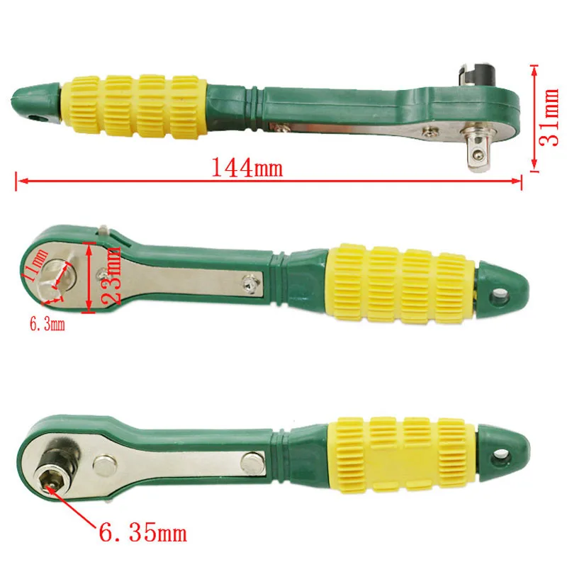 Hitro nasadni ključ z ragljo 1/4 izvijač palico 6,35 mm Hitro in enostavno vtičnico ključa