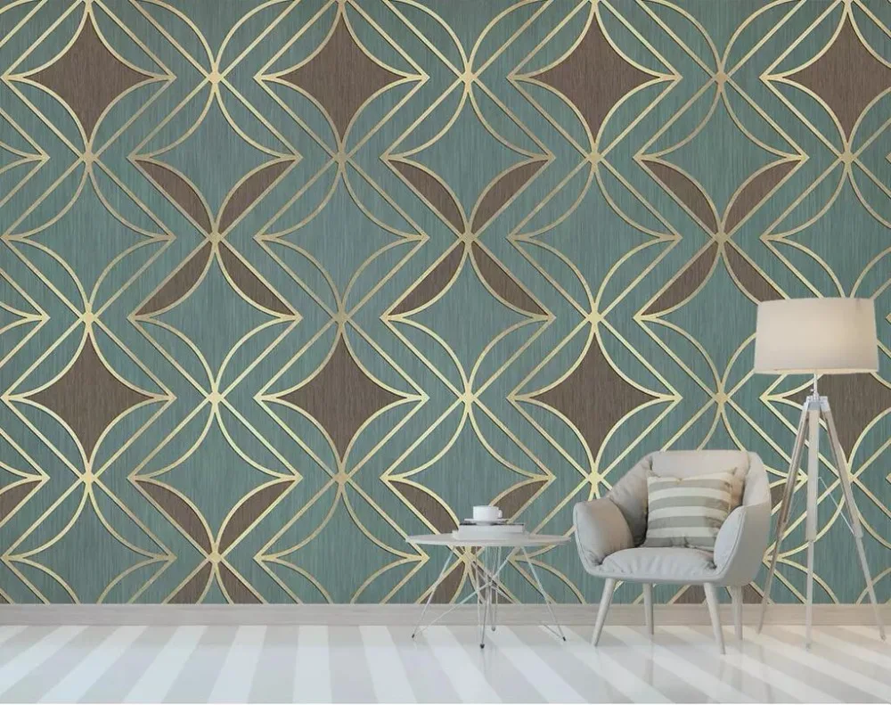 Sodobni in pogodbeno aureate skladu Mozaik design je geometrijskih spalnica nastavitev stensko sliko