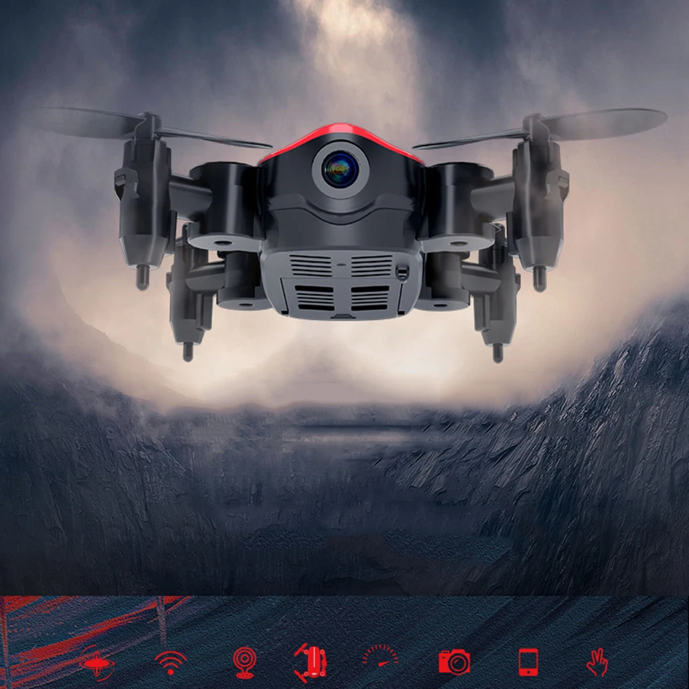 Mini Brnenje s Kamero HD Zložljive WiFi FPV RC Quadcopter Brezglavi Način Višina Držite VS T10 S9 Mikro Žep Selfie Dron